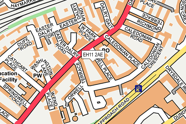 EH11 2AE map - OS OpenMap – Local (Ordnance Survey) EH11 2AE map - OS OpenMap – Local (Ordnance Survey)