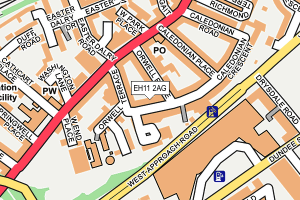 EH11 2AG map - OS OpenMap – Local (Ordnance Survey) EH11 2AG map - OS OpenMap – Local (Ordnance Survey)