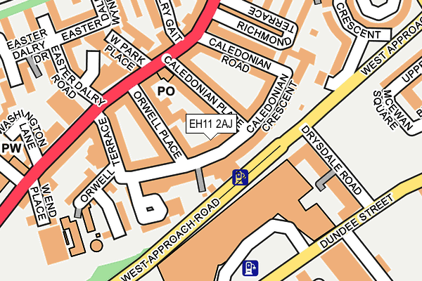 EH11 2AJ map - OS OpenMap – Local (Ordnance Survey) EH11 2AJ map - OS OpenMap – Local (Ordnance Survey)