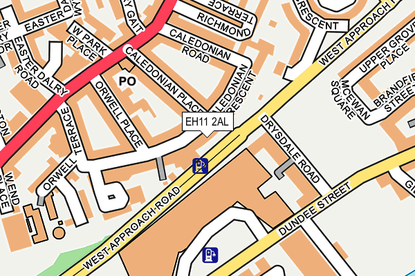 EH11 2AL map - OS OpenMap – Local (Ordnance Survey) EH11 2AL map - OS OpenMap – Local (Ordnance Survey)