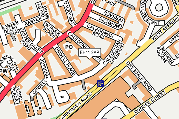EH11 2AP map - OS OpenMap – Local (Ordnance Survey) EH11 2AP map - OS OpenMap – Local (Ordnance Survey)