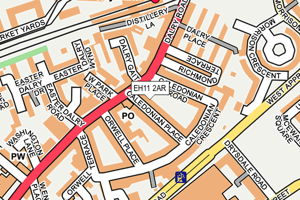 EH11 2AR map - OS OpenMap – Local (Ordnance Survey) EH11 2AR map - OS OpenMap – Local (Ordnance Survey)