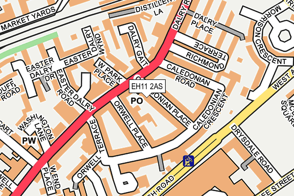 EH11 2AS map - OS OpenMap – Local (Ordnance Survey)