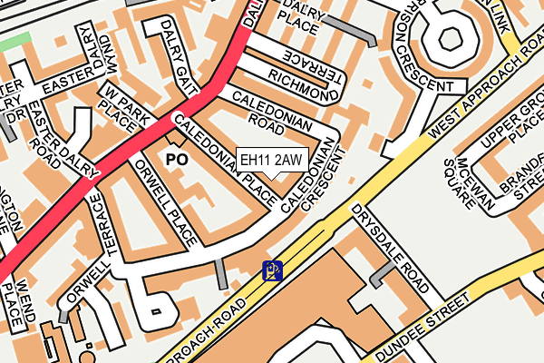 EH11 2AW map - OS OpenMap – Local (Ordnance Survey) EH11 2AW map - OS OpenMap – Local (Ordnance Survey)