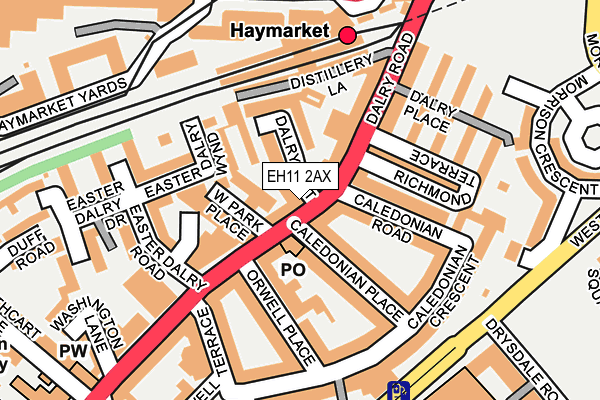 EH11 2AX map - OS OpenMap – Local (Ordnance Survey) EH11 2AX map - OS OpenMap – Local (Ordnance Survey)