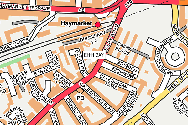 EH11 2AY map - OS OpenMap – Local (Ordnance Survey) EH11 2AY map - OS OpenMap – Local (Ordnance Survey)