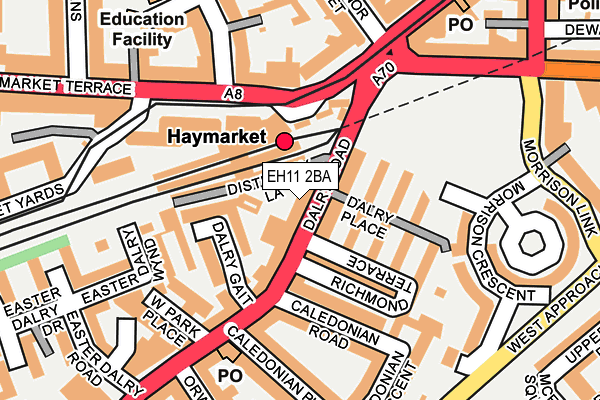 EH11 2BA map - OS OpenMap – Local (Ordnance Survey) EH11 2BA map - OS OpenMap – Local (Ordnance Survey)