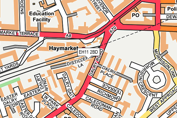 EH11 2BD map - OS OpenMap – Local (Ordnance Survey)