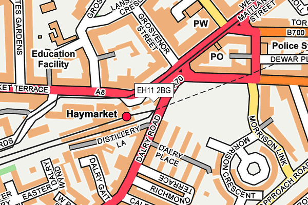 EH11 2BG map - OS OpenMap – Local (Ordnance Survey)