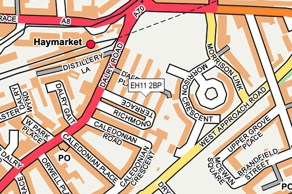 EH11 2BP map - OS OpenMap – Local (Ordnance Survey)