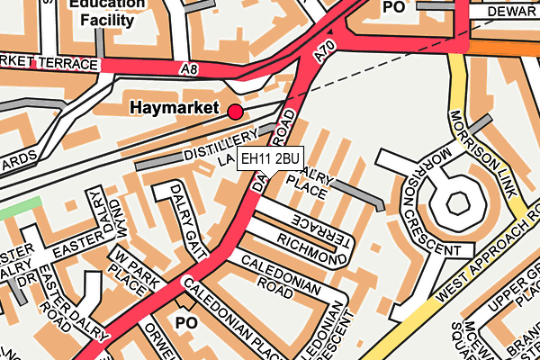 EH11 2BU map - OS OpenMap – Local (Ordnance Survey) EH11 2BU map - OS OpenMap – Local (Ordnance Survey)