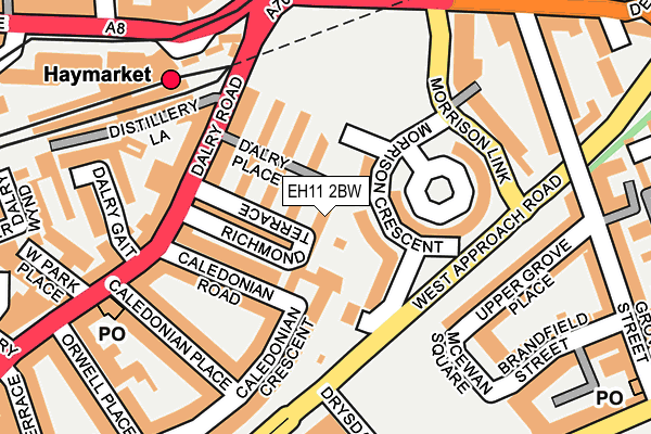 EH11 2BW map - OS OpenMap – Local (Ordnance Survey) EH11 2BW map - OS OpenMap – Local (Ordnance Survey)