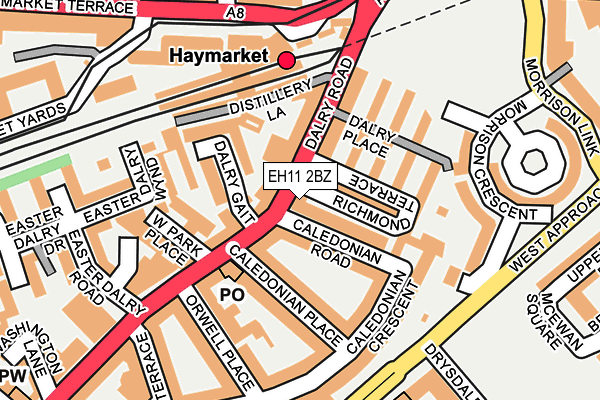EH11 2BZ map - OS OpenMap – Local (Ordnance Survey) EH11 2BZ map - OS OpenMap – Local (Ordnance Survey)
