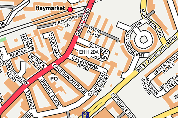 EH11 2DA map - OS OpenMap – Local (Ordnance Survey)