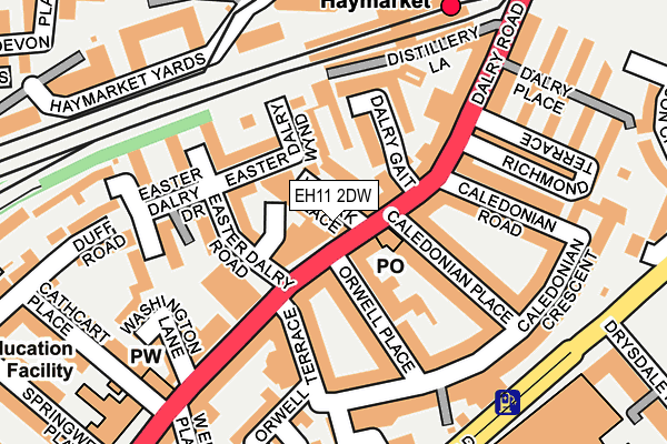 EH11 2DW map - OS OpenMap – Local (Ordnance Survey) EH11 2DW map - OS OpenMap – Local (Ordnance Survey)