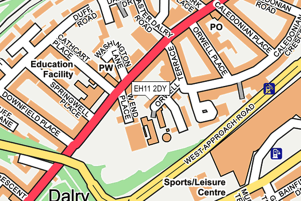 EH11 2DY map - OS OpenMap – Local (Ordnance Survey) EH11 2DY map - OS OpenMap – Local (Ordnance Survey)