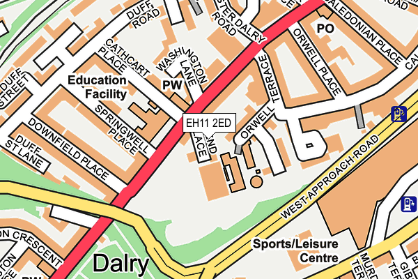 EH11 2ED map - OS OpenMap – Local (Ordnance Survey) EH11 2ED map - OS OpenMap – Local (Ordnance Survey)