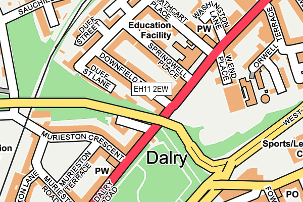 EH11 2EW map - OS OpenMap – Local (Ordnance Survey) EH11 2EW map - OS OpenMap – Local (Ordnance Survey)