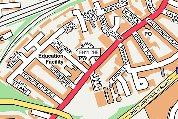 EH11 2HB map - OS OpenMap – Local (Ordnance Survey) EH11 2HB map - OS OpenMap – Local (Ordnance Survey)