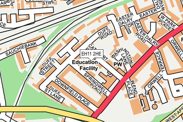 EH11 2HE map - OS OpenMap – Local (Ordnance Survey) EH11 2HE map - OS OpenMap – Local (Ordnance Survey)