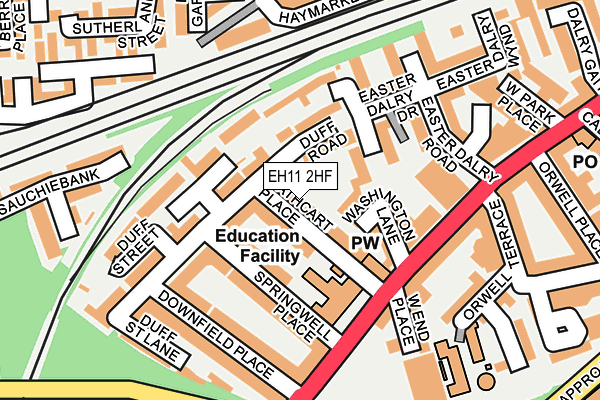 EH11 2HF map - OS OpenMap – Local (Ordnance Survey) EH11 2HF map - OS OpenMap – Local (Ordnance Survey)