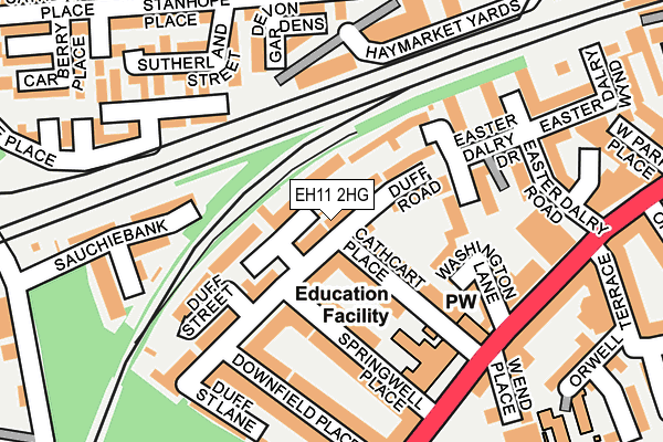 EH11 2HG map - OS OpenMap – Local (Ordnance Survey) EH11 2HG map - OS OpenMap – Local (Ordnance Survey)