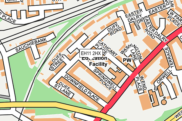 EH11 2HX map - OS OpenMap – Local (Ordnance Survey) EH11 2HX map - OS OpenMap – Local (Ordnance Survey)