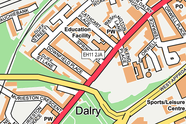 EH11 2JA map - OS OpenMap – Local (Ordnance Survey) EH11 2JA map - OS OpenMap – Local (Ordnance Survey)