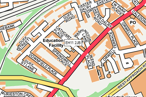 EH11 2JB map - OS OpenMap – Local (Ordnance Survey) EH11 2JB map - OS OpenMap – Local (Ordnance Survey)