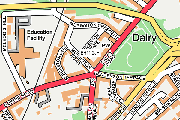 EH11 2JH map - OS OpenMap – Local (Ordnance Survey) EH11 2JH map - OS OpenMap – Local (Ordnance Survey)