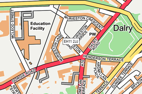 EH11 2JJ map - OS OpenMap – Local (Ordnance Survey) EH11 2JJ map - OS OpenMap – Local (Ordnance Survey)