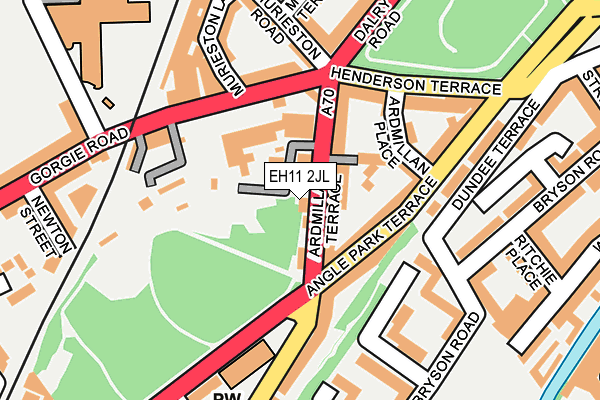 EH11 2JL map - OS OpenMap – Local (Ordnance Survey) EH11 2JL map - OS OpenMap – Local (Ordnance Survey)