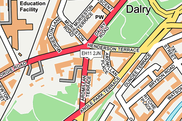 EH11 2JN map - OS OpenMap – Local (Ordnance Survey) EH11 2JN map - OS OpenMap – Local (Ordnance Survey)