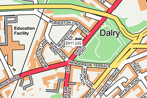 EH11 2JQ map - OS OpenMap – Local (Ordnance Survey) EH11 2JQ map - OS OpenMap – Local (Ordnance Survey)