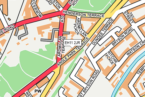 EH11 2JR map - OS OpenMap – Local (Ordnance Survey) EH11 2JR map - OS OpenMap – Local (Ordnance Survey)