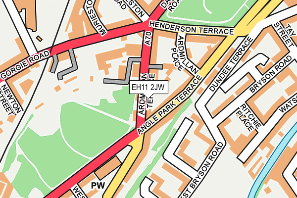 EH11 2JW map - OS OpenMap – Local (Ordnance Survey) EH11 2JW map - OS OpenMap – Local (Ordnance Survey)