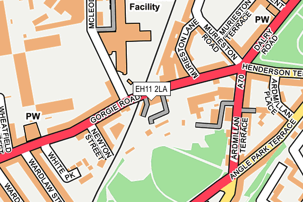 EH11 2LA map - OS OpenMap – Local (Ordnance Survey) EH11 2LA map - OS OpenMap – Local (Ordnance Survey)