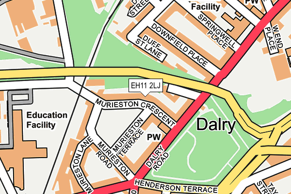 EH11 2LJ map - OS OpenMap – Local (Ordnance Survey) EH11 2LJ map - OS OpenMap – Local (Ordnance Survey)