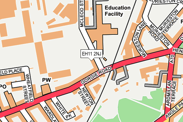 EH11 2NJ map - OS OpenMap – Local (Ordnance Survey) EH11 2NJ map - OS OpenMap – Local (Ordnance Survey)