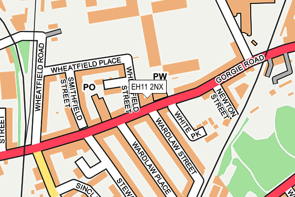 EH11 2NX map - OS OpenMap – Local (Ordnance Survey) EH11 2NX map - OS OpenMap – Local (Ordnance Survey)