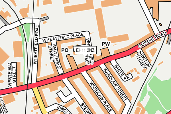 EH11 2NZ map - OS OpenMap – Local (Ordnance Survey) EH11 2NZ map - OS OpenMap – Local (Ordnance Survey)