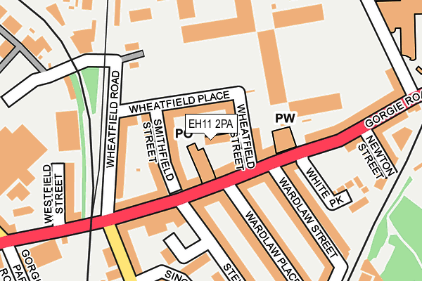 EH11 2PA map - OS OpenMap – Local (Ordnance Survey) EH11 2PA map - OS OpenMap – Local (Ordnance Survey)