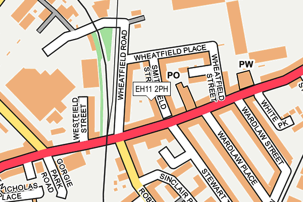 EH11 2PH map - OS OpenMap – Local (Ordnance Survey) EH11 2PH map - OS OpenMap – Local (Ordnance Survey)