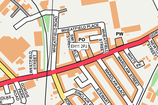EH11 2PJ map - OS OpenMap – Local (Ordnance Survey) EH11 2PJ map - OS OpenMap – Local (Ordnance Survey)