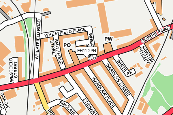 EH11 2PN map - OS OpenMap – Local (Ordnance Survey) EH11 2PN map - OS OpenMap – Local (Ordnance Survey)
