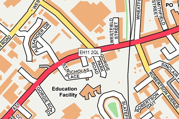EH11 2QL map - OS OpenMap – Local (Ordnance Survey) EH11 2QL map - OS OpenMap – Local (Ordnance Survey)