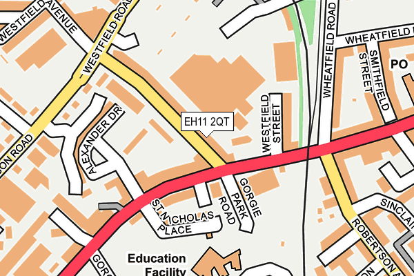EH11 2QT map - OS OpenMap – Local (Ordnance Survey) EH11 2QT map - OS OpenMap – Local (Ordnance Survey)
