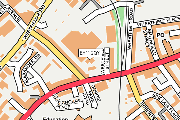EH11 2QY map - OS OpenMap – Local (Ordnance Survey) EH11 2QY map - OS OpenMap – Local (Ordnance Survey)