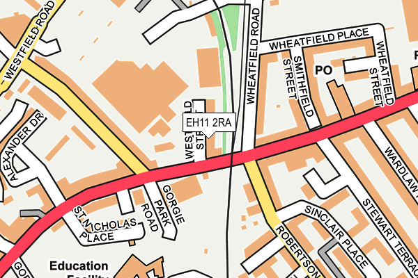 EH11 2RA map - OS OpenMap – Local (Ordnance Survey) EH11 2RA map - OS OpenMap – Local (Ordnance Survey)