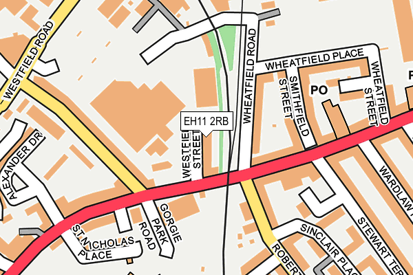 EH11 2RB map - OS OpenMap – Local (Ordnance Survey) EH11 2RB map - OS OpenMap – Local (Ordnance Survey)